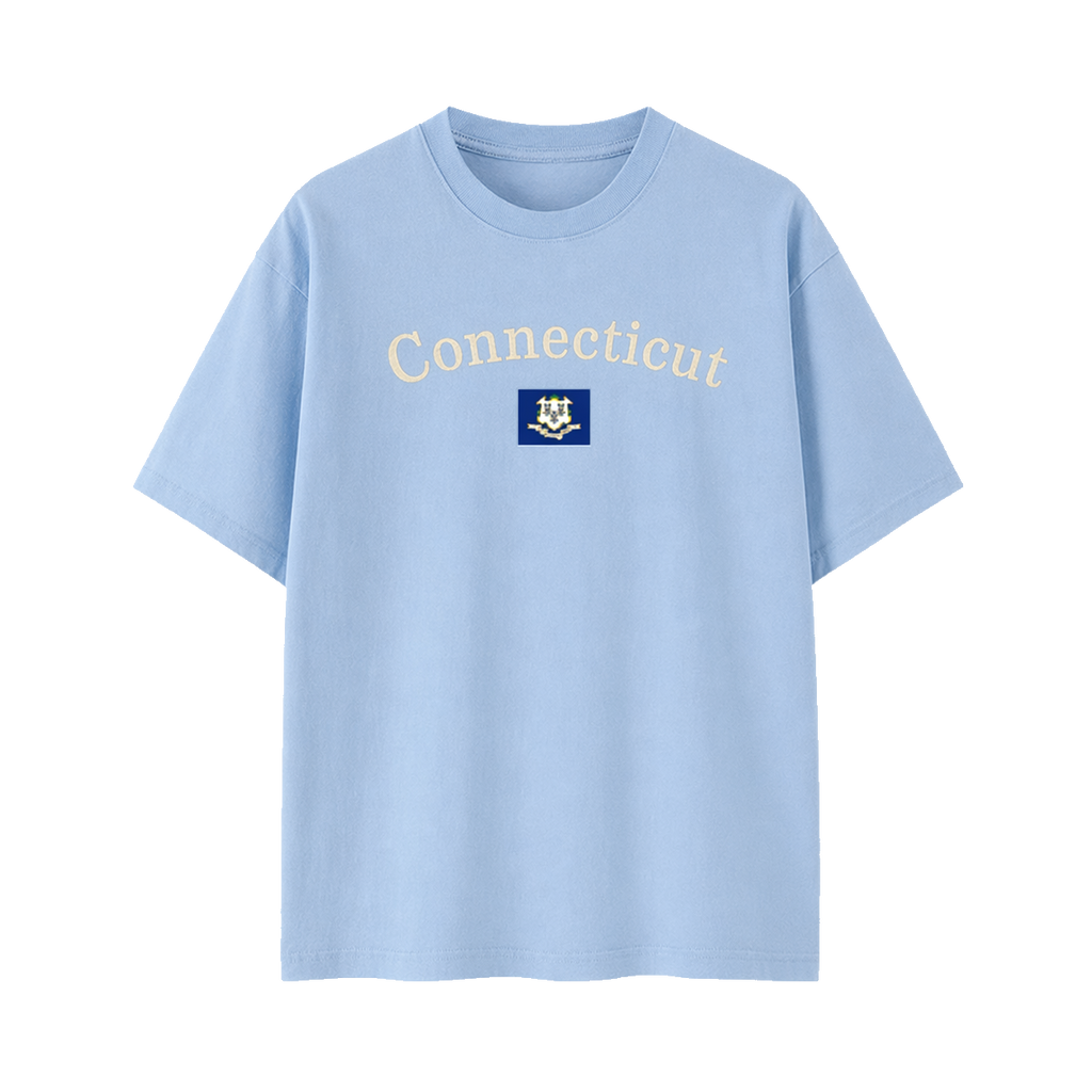 Collection 6 Connecticut Essential Cotton T-Shirt - Light Blue front