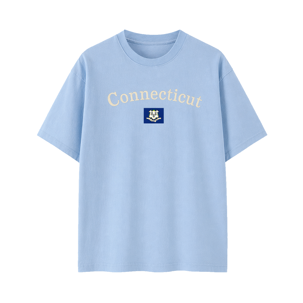 Collection 6 Connecticut Essential Cotton T-Shirt - Light Blue front