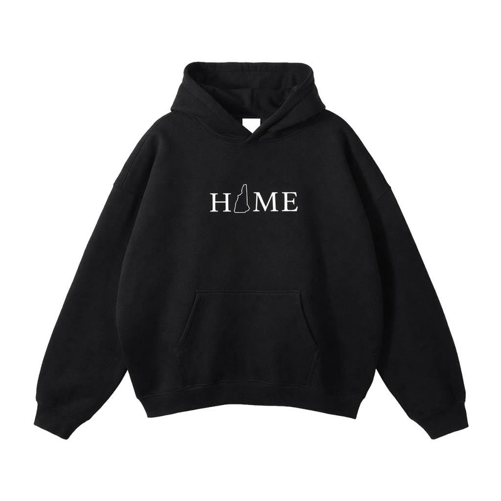 Collection 5 New Hampshire Oversize Fleeced Hoodie - Black front