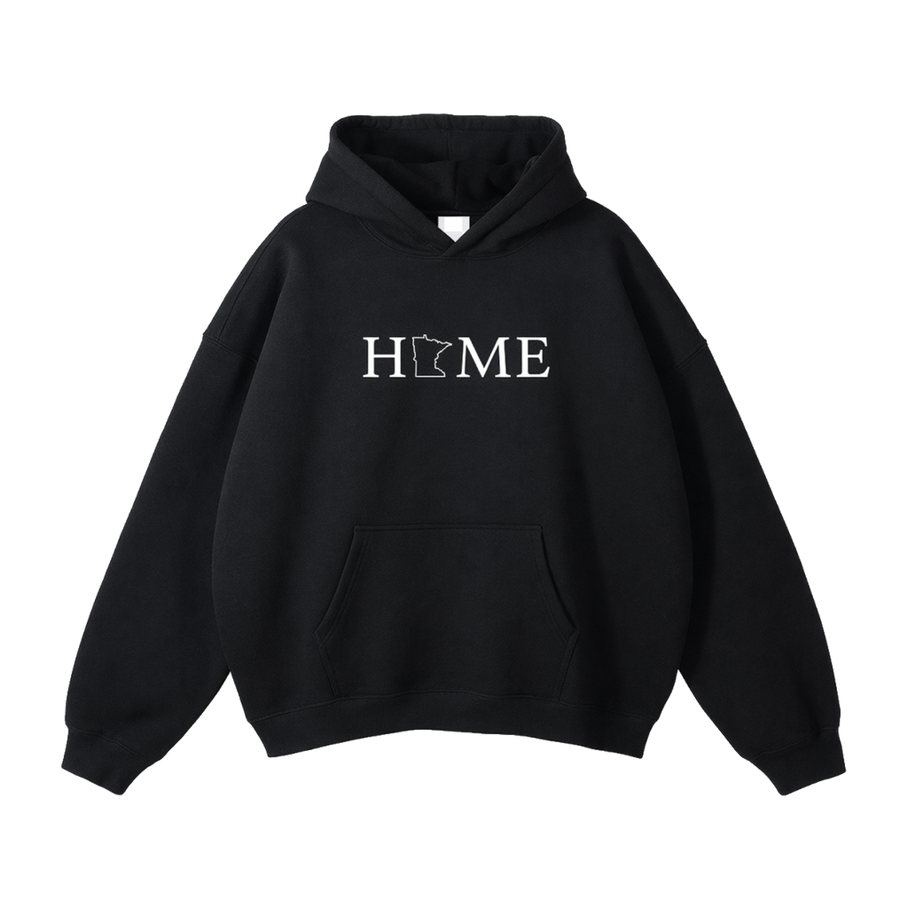 Collection 5 Minnesota Oversize Fleeced Hoodie - Black front