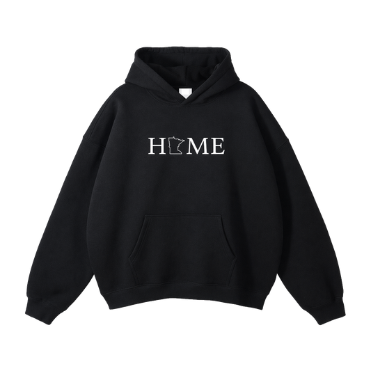 Collection 5 Minnesota Oversize Fleeced Hoodie - Black front