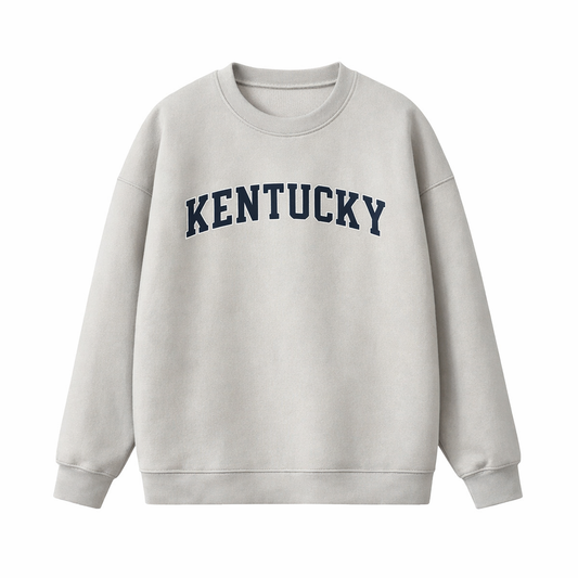 Collection 1 Kentucky Essential Heavyweight Crewneck Sweatshirt - Gray front