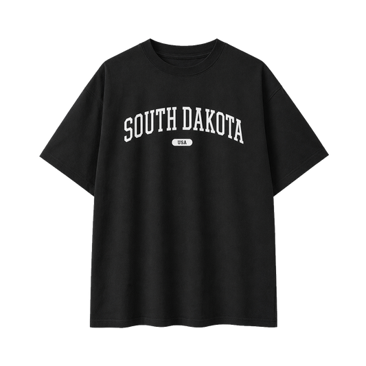 Collection 4 South Dakota Essential Cotton T-Shirt - Black front