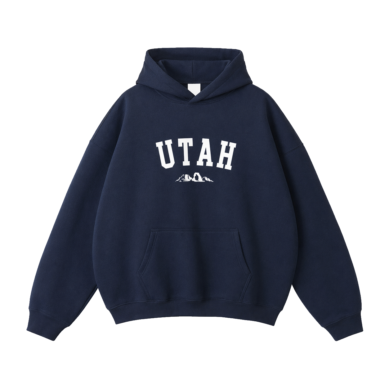 Collection 9 Utah Oversize Fleeced Hoodie - Navy Blue front