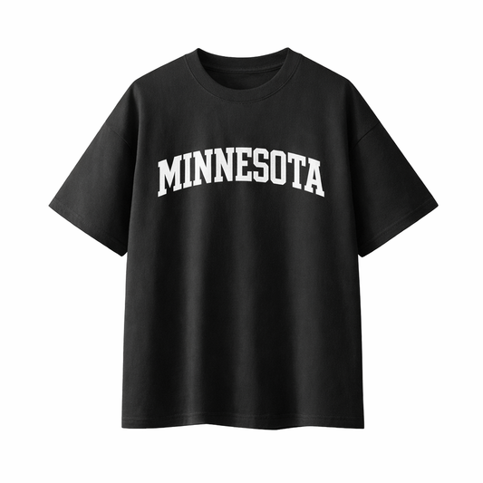 Collection 1 Minnesota Essential Cotton T-Shirt - Black front