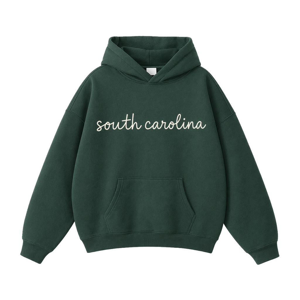 Collection 3 South Carolina Oversize Fleeced Hoodie - Eden Green front