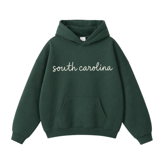 Collection 3 South Carolina Oversize Fleeced Hoodie - Eden Green front