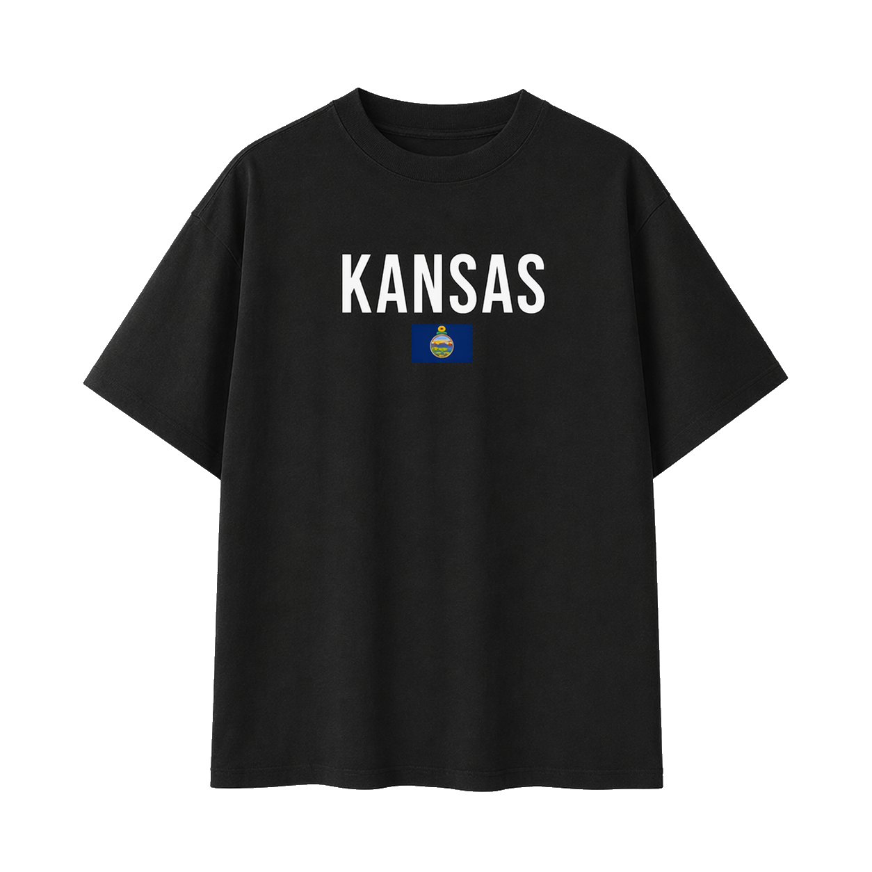 Collection 7 Kansas Essential Cotton T-Shirt - Black front