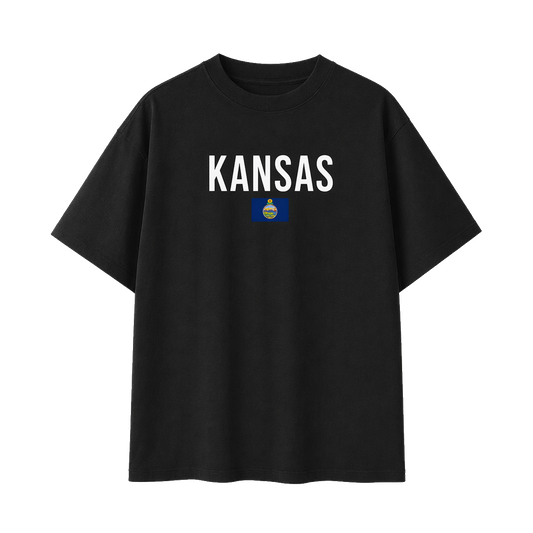 Collection 7 Kansas Essential Cotton T-Shirt - Black front