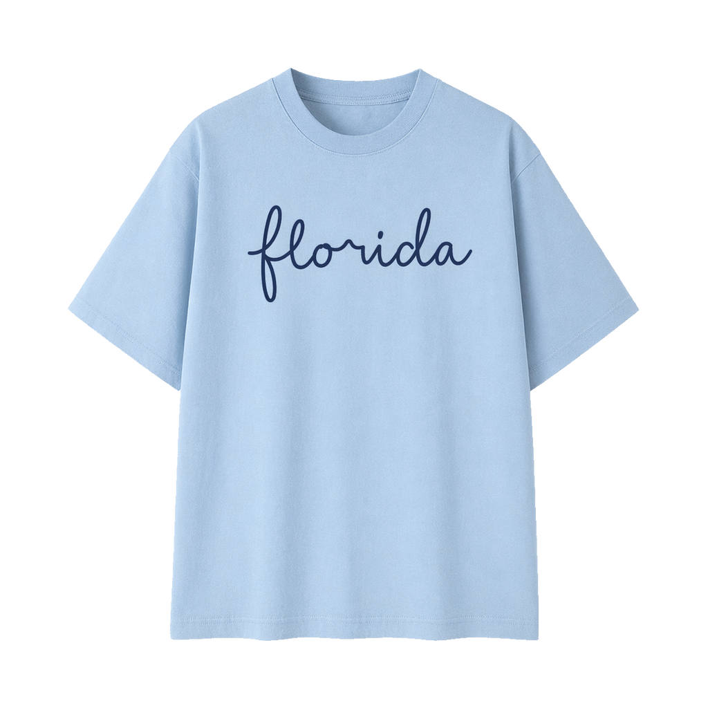 Collection 3 Florida Essential Cotton T-Shirt - Light Blue front