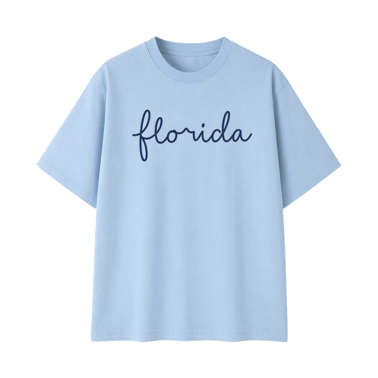 Collection 3 Florida Essential Cotton T-Shirt - Light Blue front