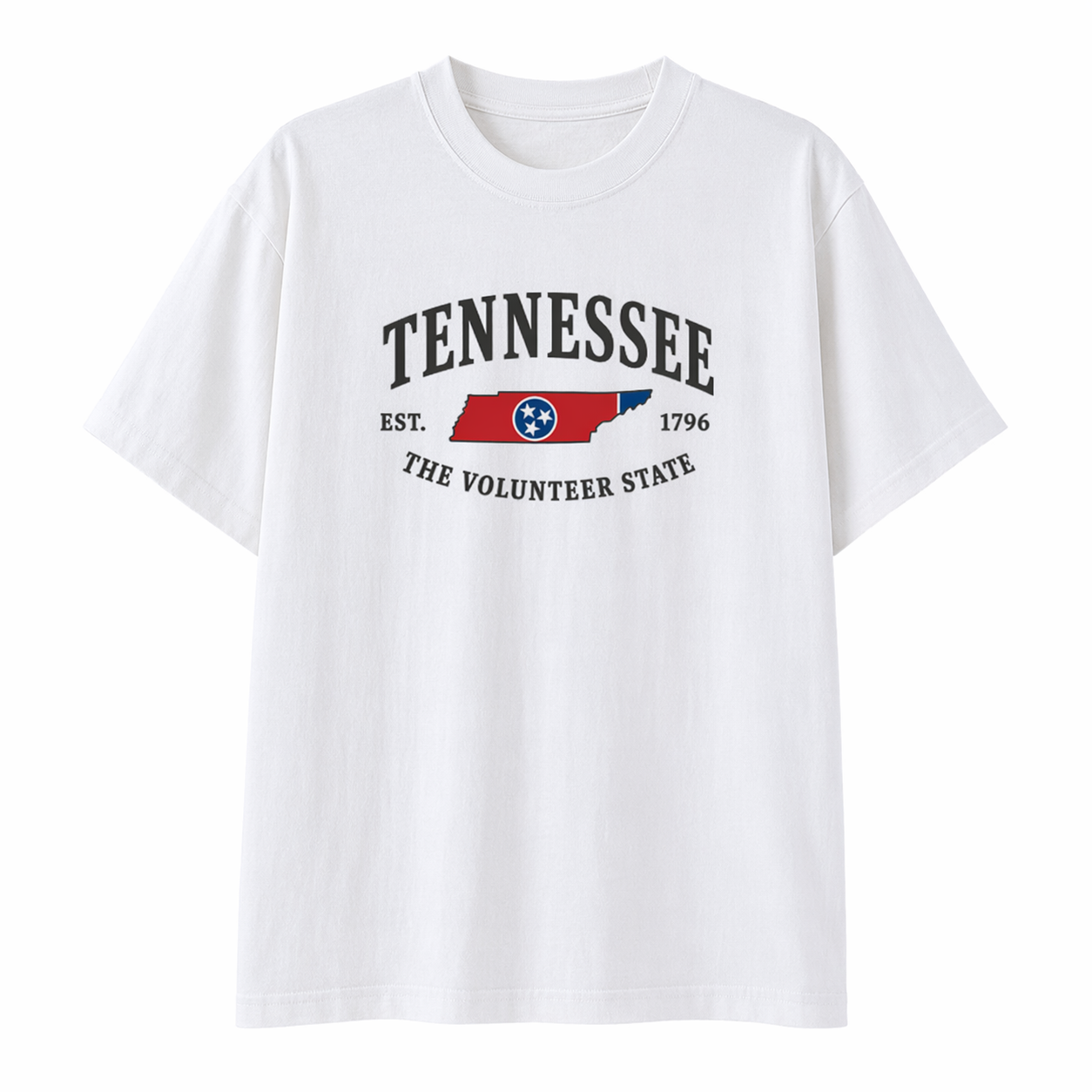 Collection 8 Tennessee Essential Cotton T-Shirt - White front