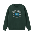 Collection 8 South Dakota Essential Heavyweight Crewneck Sweatshirt - Dark Green front