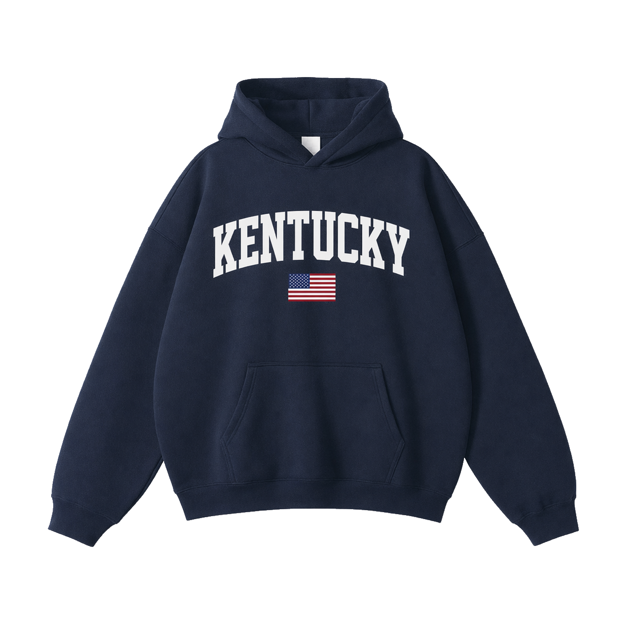 Collection 2 Kentucky Oversize Fleeced Hoodie - Navy Blue front
