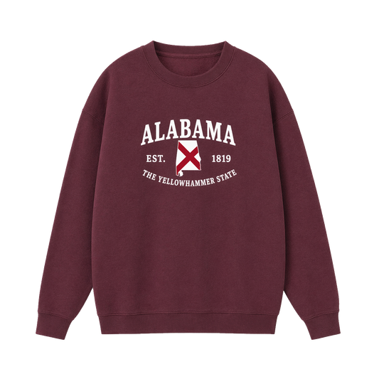 Collection 8 Alabama Essential Heavyweight Crewneck Sweatshirt - Dull Red front