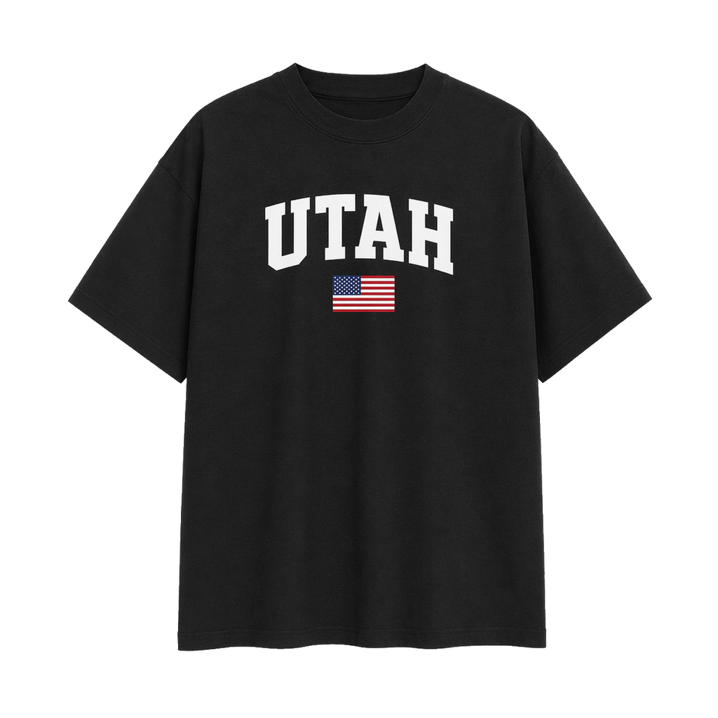 Collection 2 Utah Essential Cotton T-Shirt - Black front