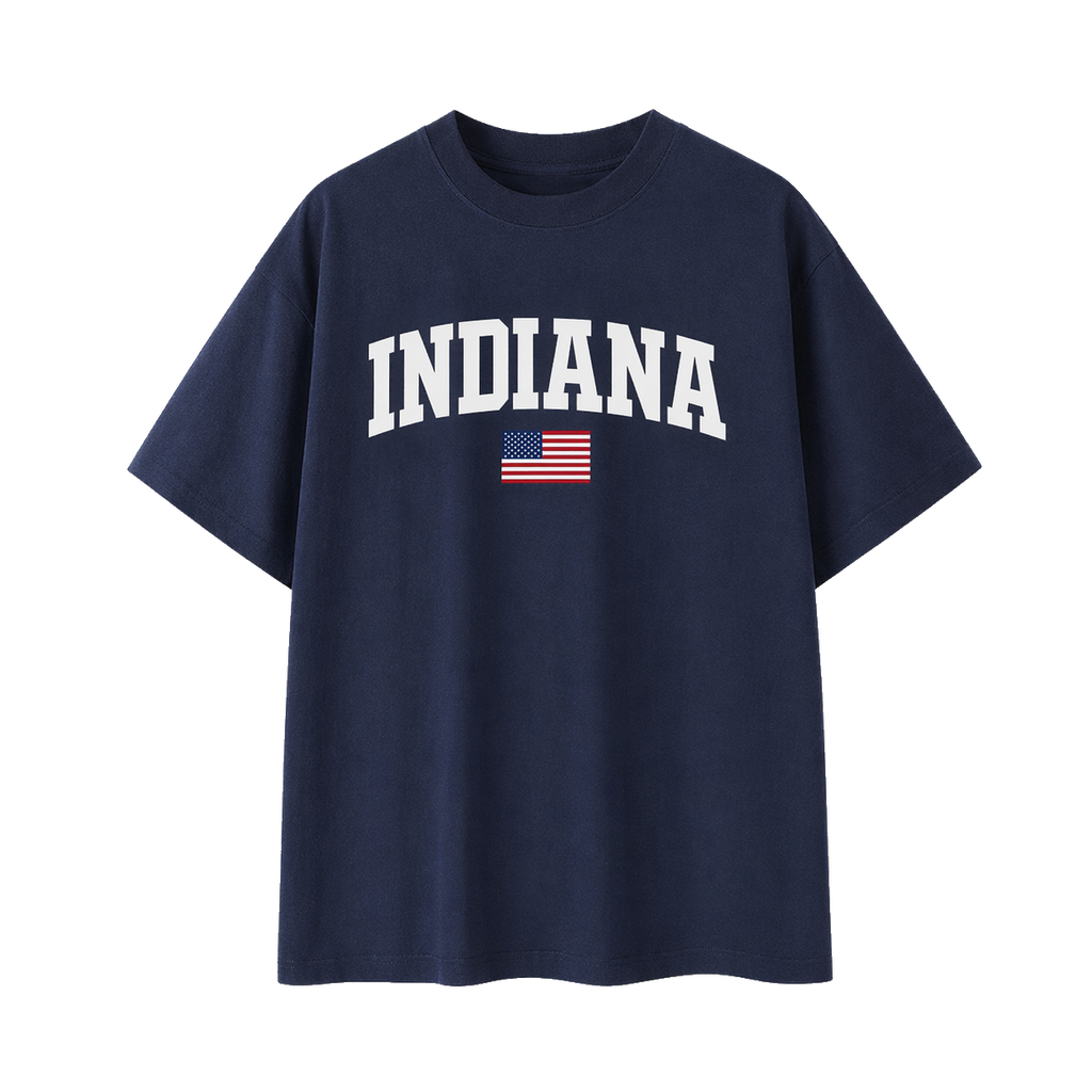 Collection 2 Indiana Essential Cotton T-Shirt - Navy Blue front