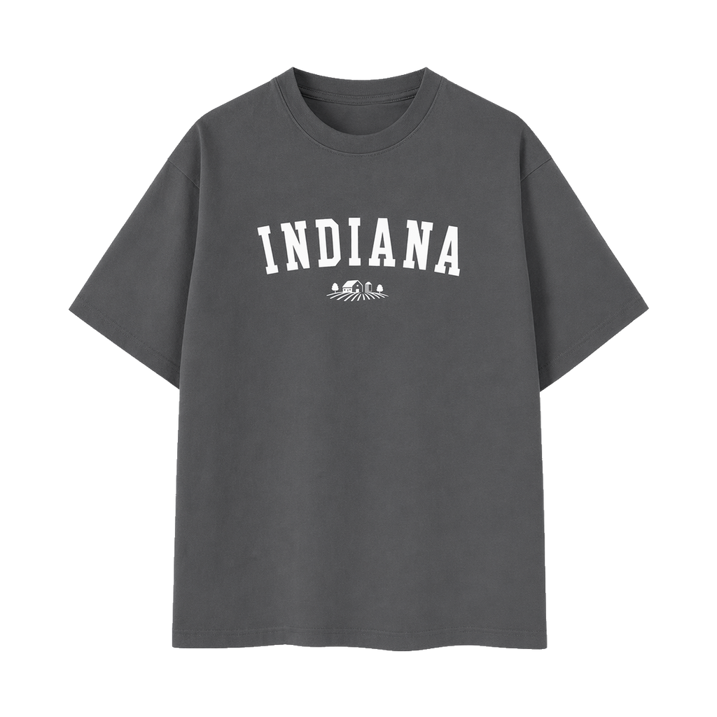 Collection 9 Indiana Essential Cotton T-Shirt - Dark Gray front