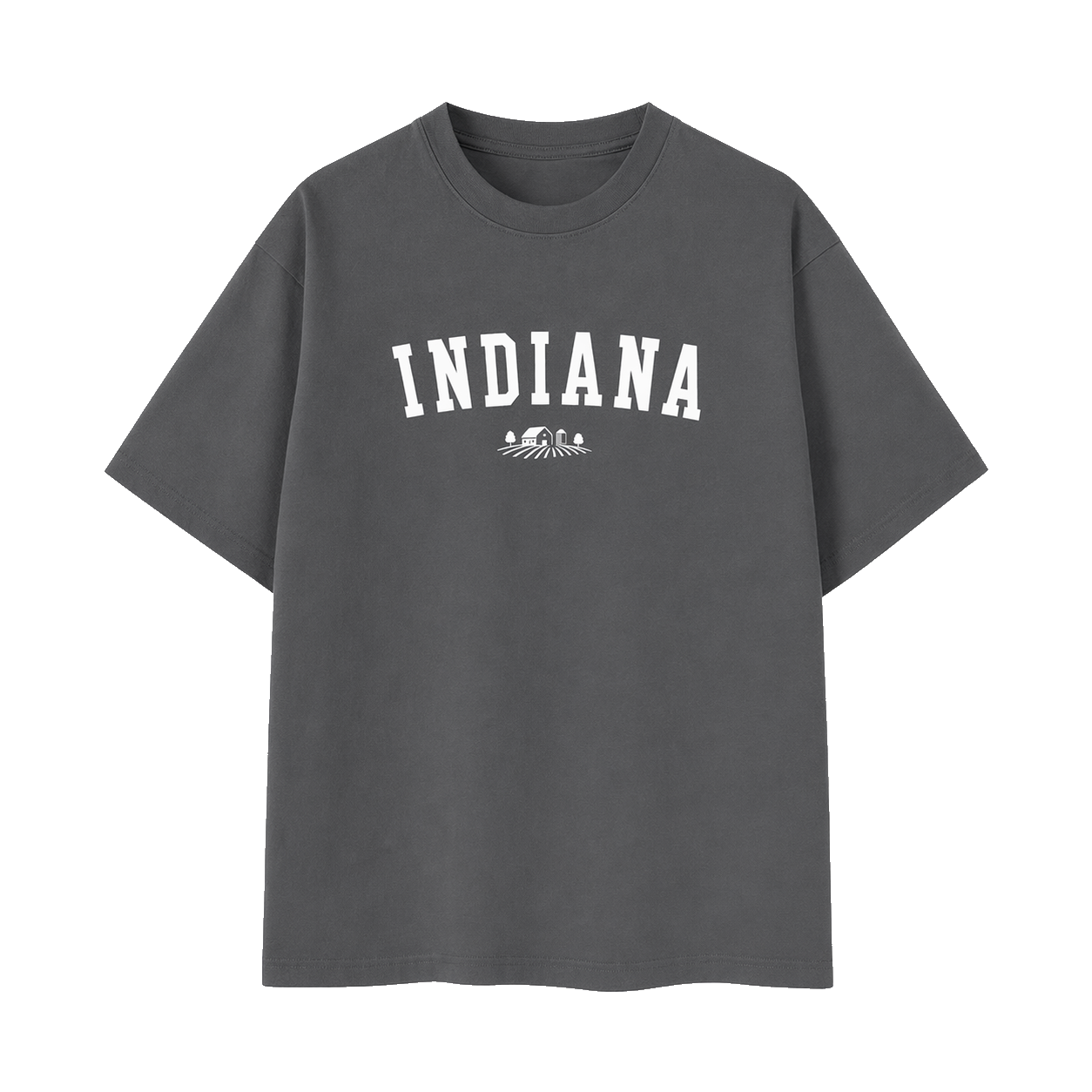 Collection 9 Indiana Essential Cotton T-Shirt - Dark Gray front