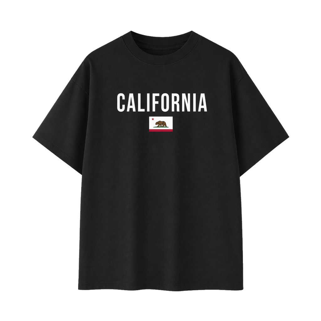 Collection 7 California Essential Cotton T-Shirt - Black front