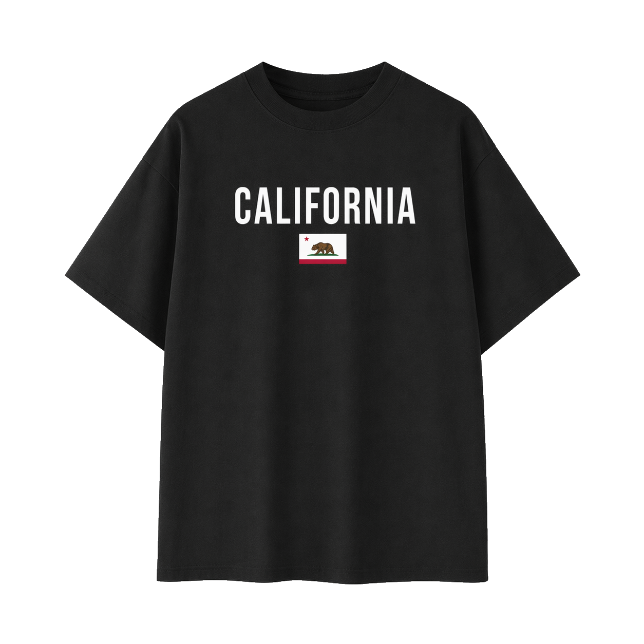 Collection 7 California Essential Cotton T-Shirt - Black front
