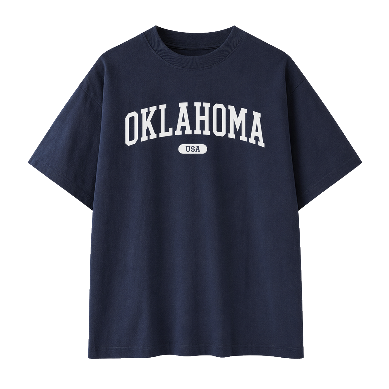 Collection 4 Oklahoma Essential Cotton T-Shirt - Navy Blue front