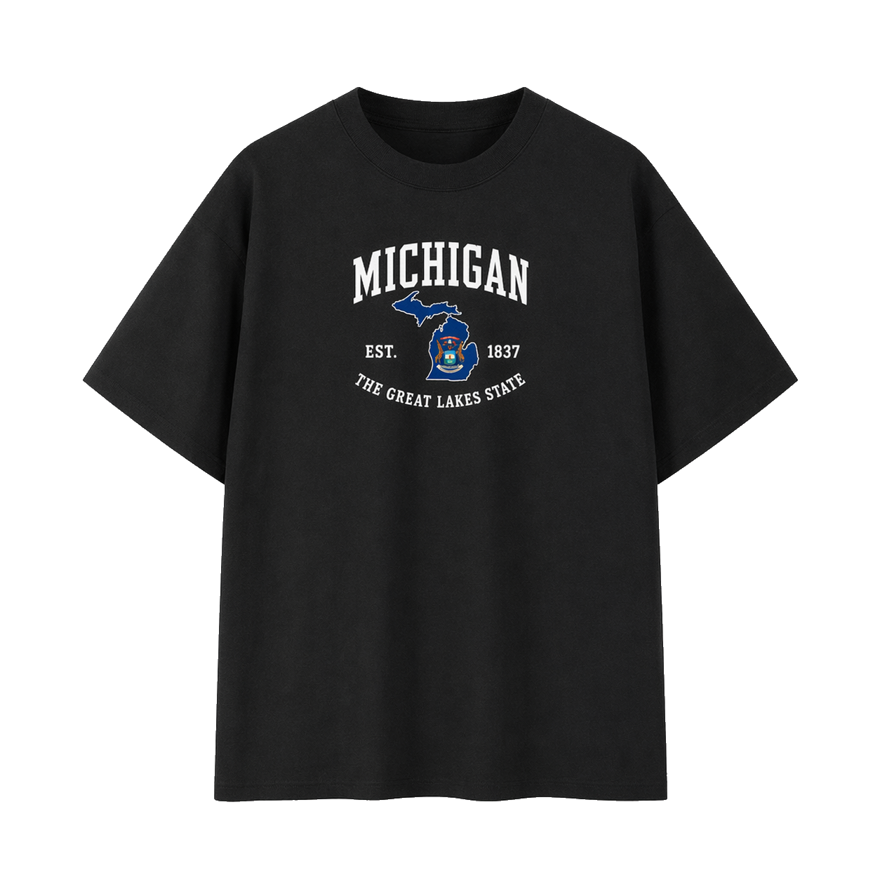 Collection 8 Michigan Essential Cotton T-Shirt - Black front