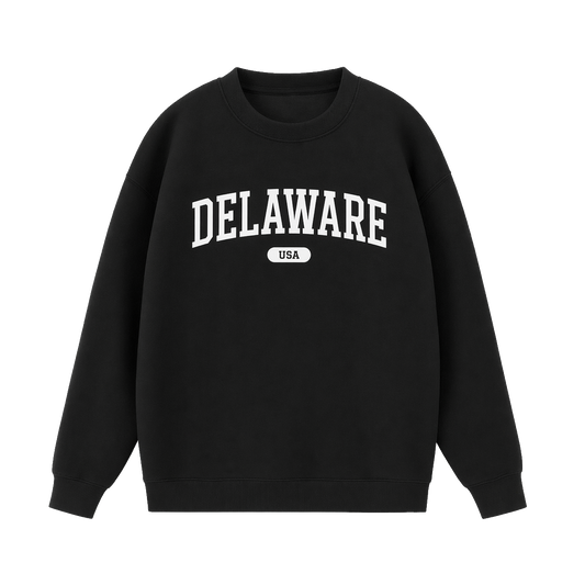 Collection 4 Delaware Essential Heavyweight Crewneck Sweatshirt - Black front
