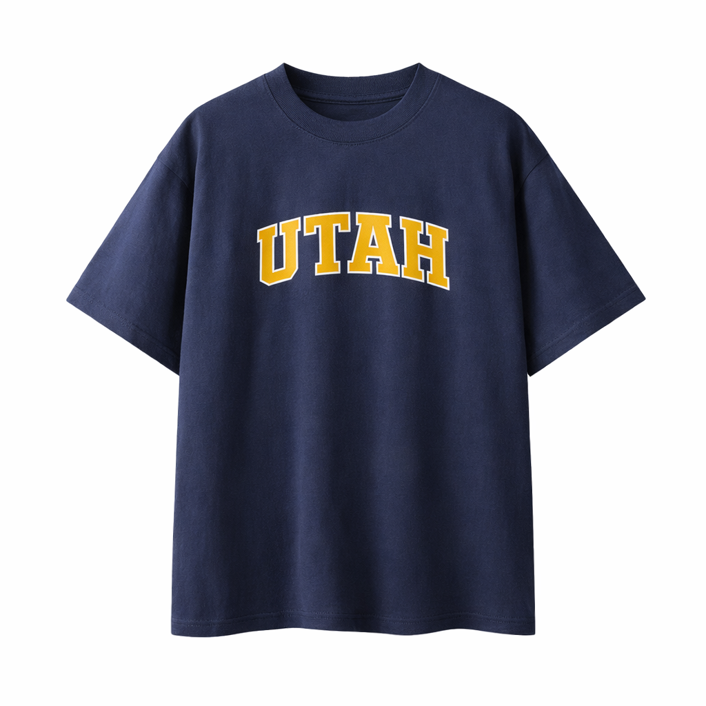 Collection 1 Utah Essential Cotton T-Shirt - Navy Blue front