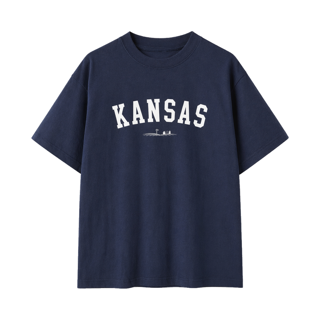 Collection 9 Kansas Essential Cotton T-Shirt - Navy Blue front
