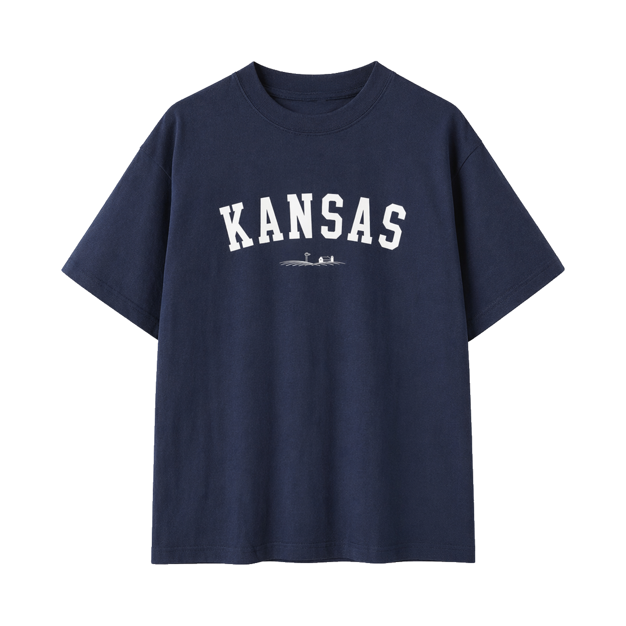 Collection 9 Kansas Essential Cotton T-Shirt - Navy Blue front
