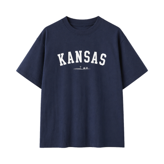 Collection 9 Kansas Essential Cotton T-Shirt - Navy Blue front