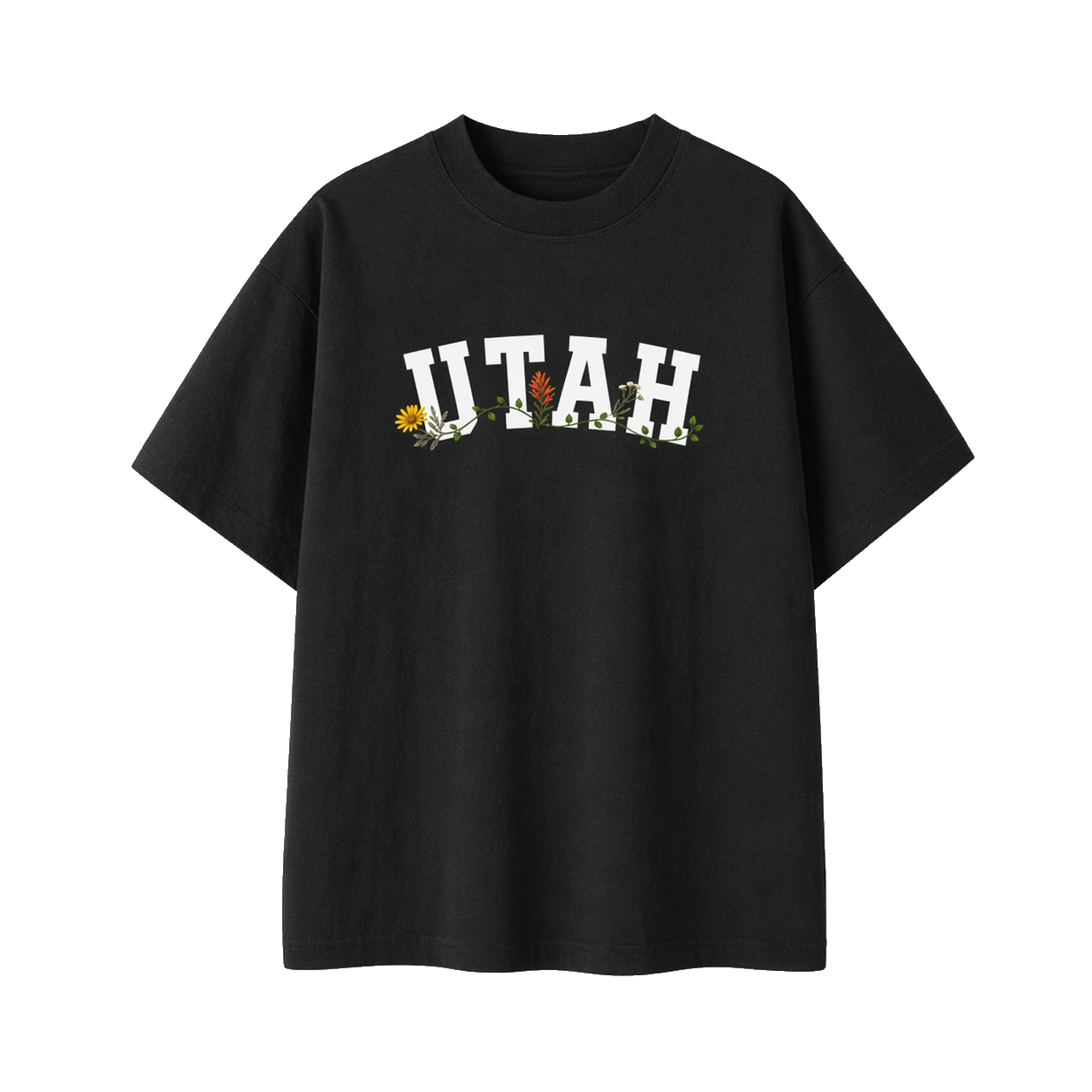Collection 10 Utah Essential Cotton T-Shirt - Black front