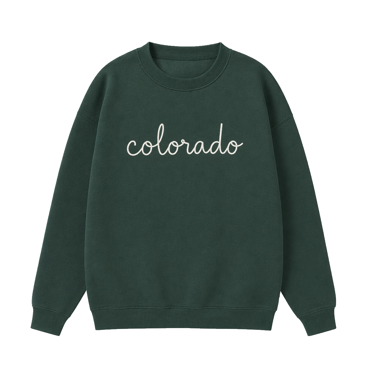Collection 3 Colorado Essential Heavyweight Crewneck Sweatshirt - Dark Green front