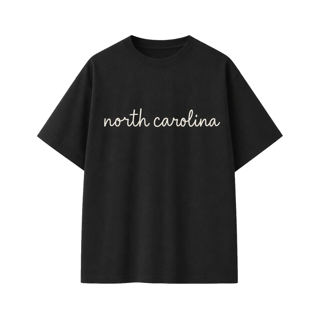 Collection 3 North Carolina Essential Cotton T-Shirt - Black front
