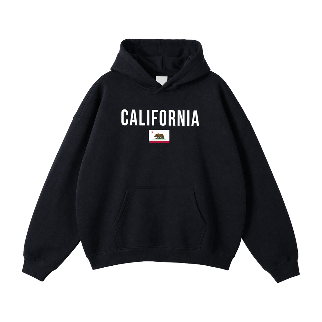 Collection 7 California Oversize Fleeced Hoodie - Black front
