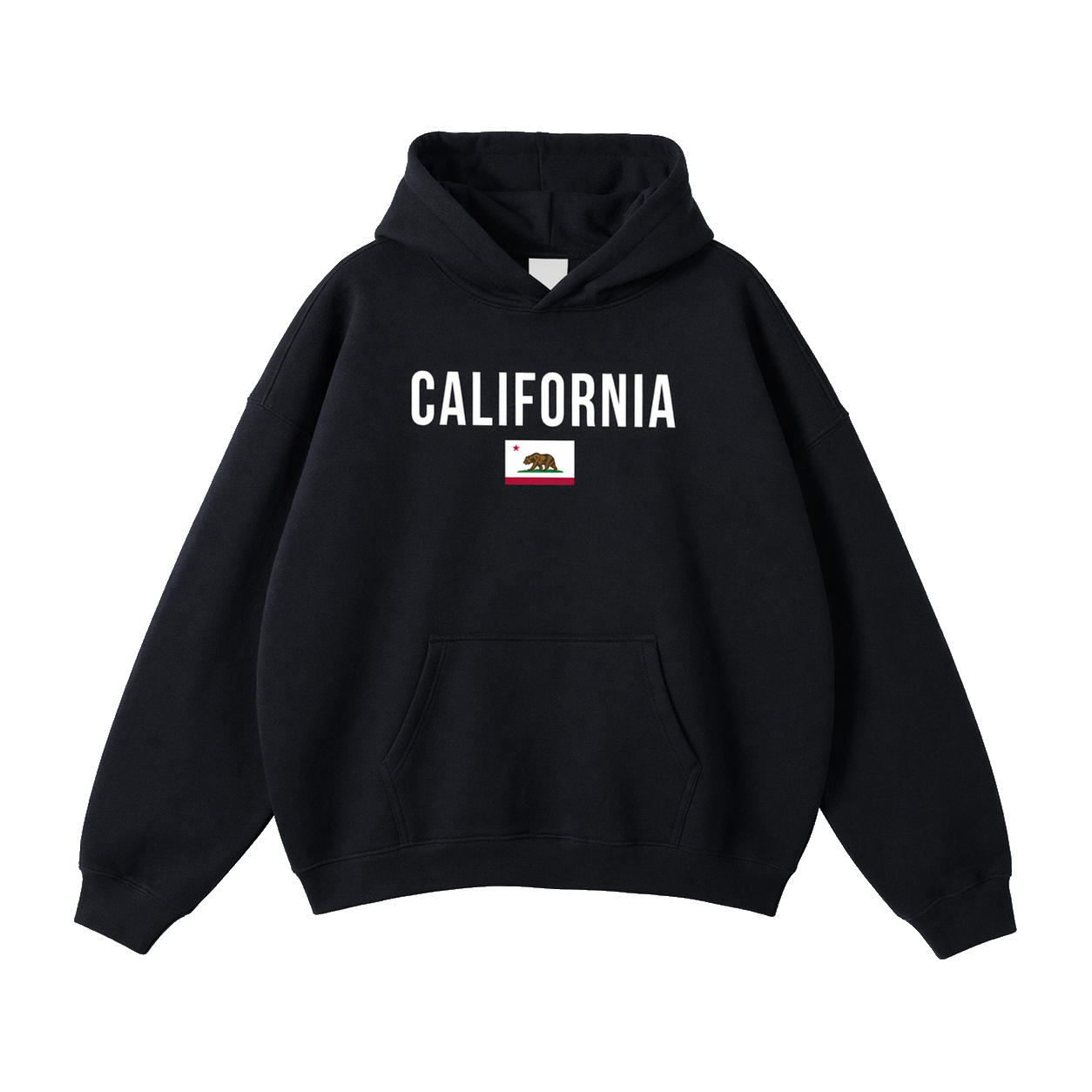 Collection 7 California Oversize Fleeced Hoodie - Black front