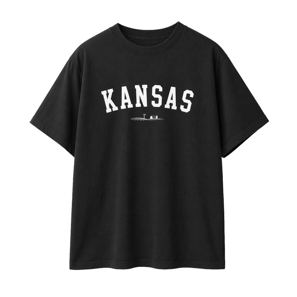 Collection 9 Kansas Essential Cotton T-Shirt - Black front