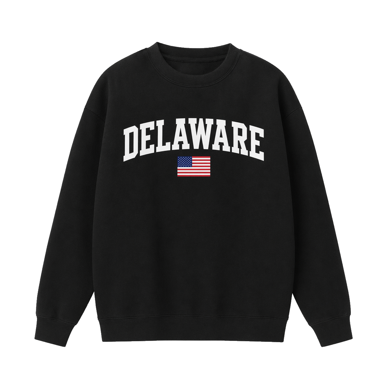 Collection 2 Delaware Essential Heavyweight Crewneck Sweatshirt - Black front