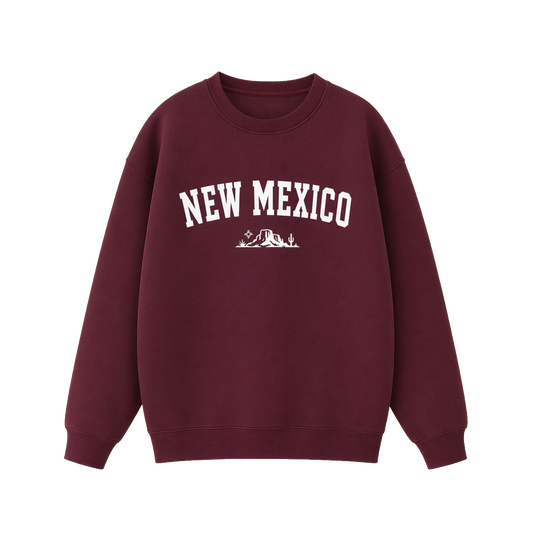 Collection 9 New Mexico Essential Heavyweight Crewneck Sweatshirt - Dull Red front