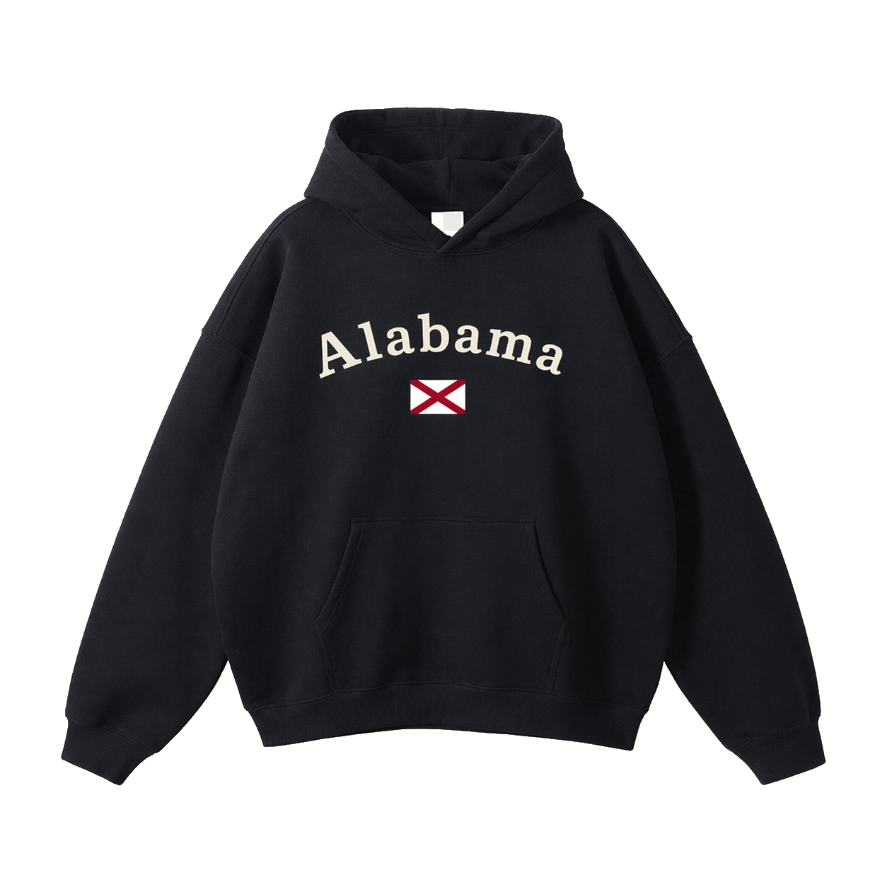 Collection 6 Alabama Oversize Fleeced Hoodie - Black front