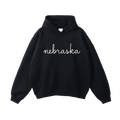 Collection 3 Nebraska Oversize Fleeced Hoodie - Black front