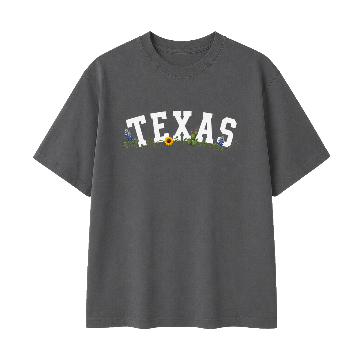 Collection 10 Texas Essential Cotton T-Shirt - Dark Gray front
