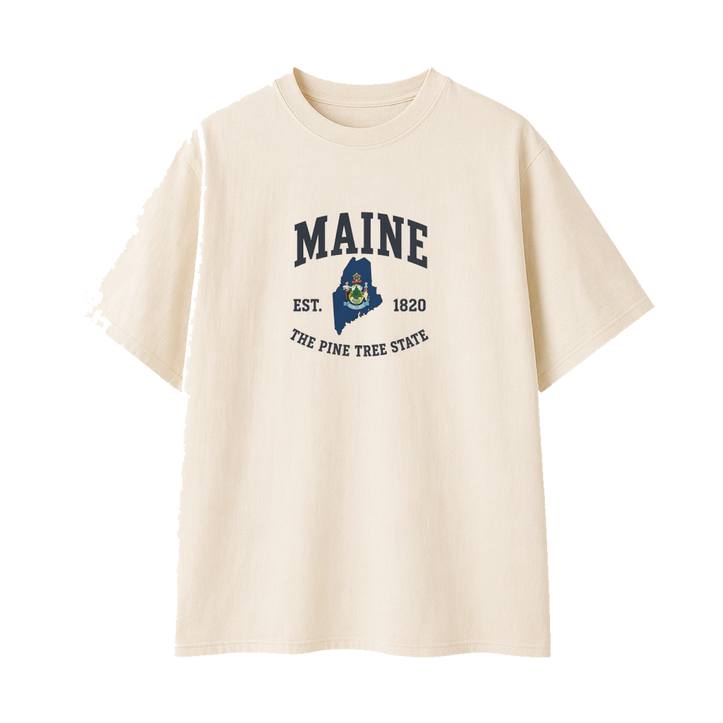 Collection 8 Maine Essential Cotton T-Shirt - Apricot front