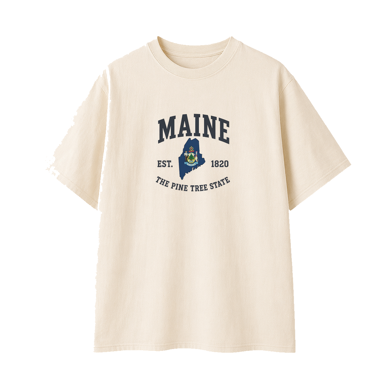 Collection 8 Maine Essential Cotton T-Shirt - Apricot front