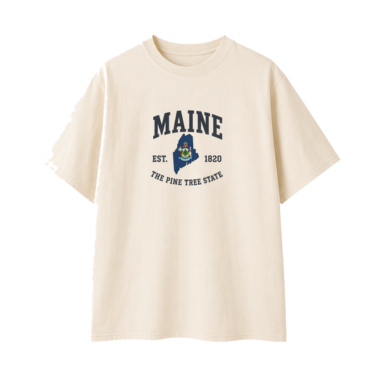 Collection 8 Maine Essential Cotton T-Shirt - Apricot front