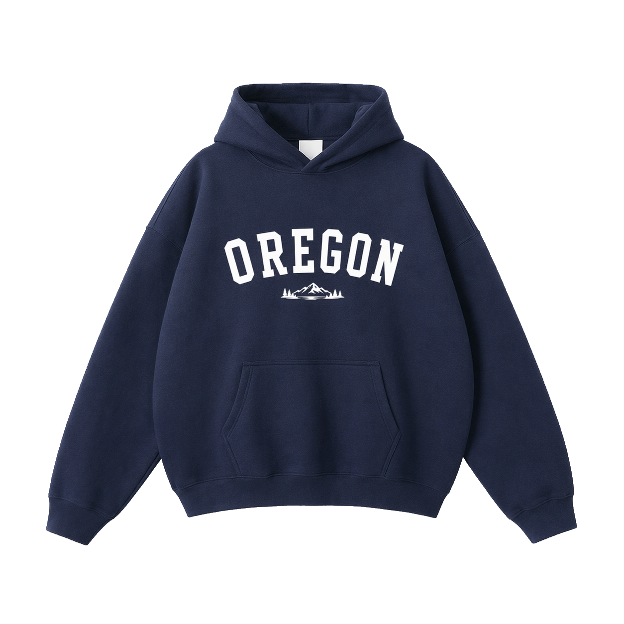 Collection 9 Oregon Oversize Fleeced Hoodie - Navy Blue front