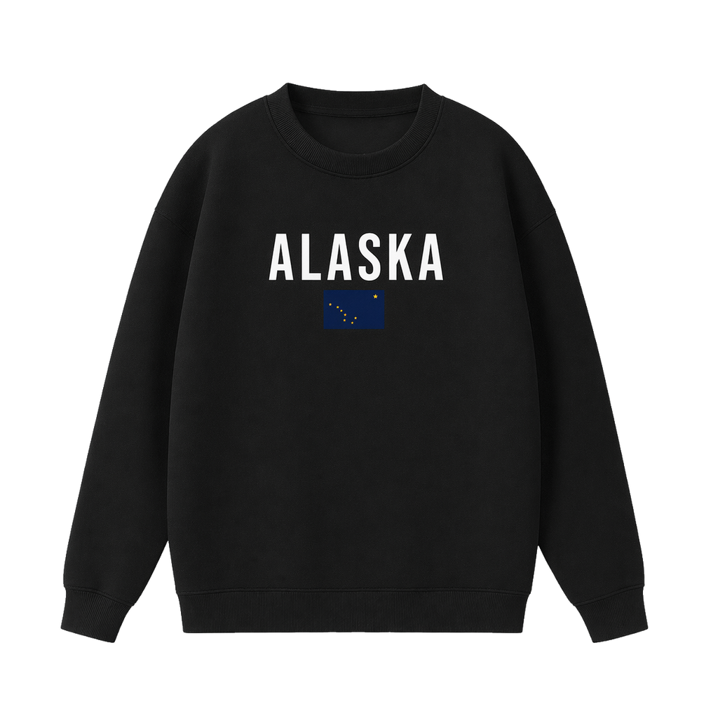 Collection 7 Alaska Essential Heavyweight Crewneck Sweatshirt - Black front