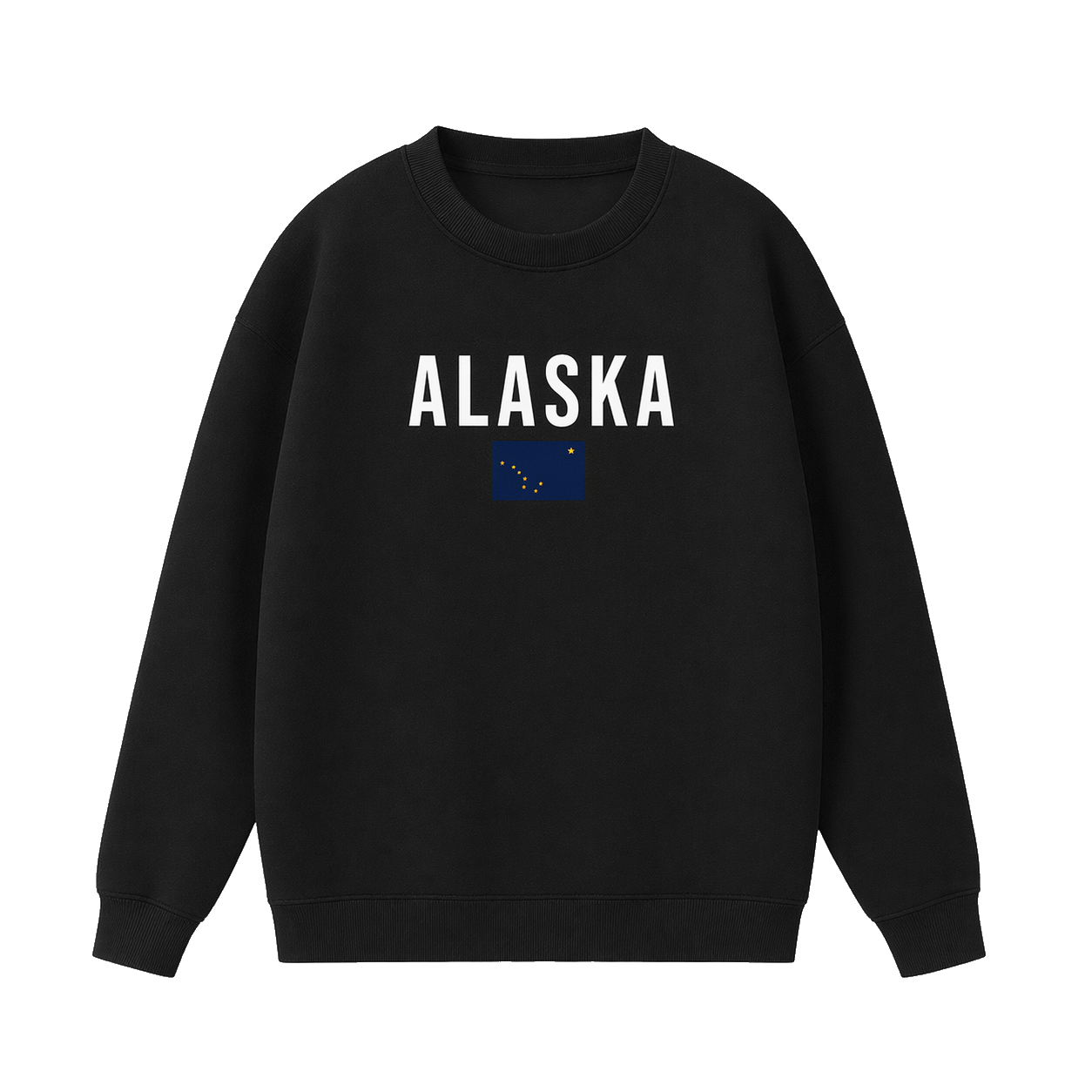 Collection 7 Alaska Essential Heavyweight Crewneck Sweatshirt - Black front