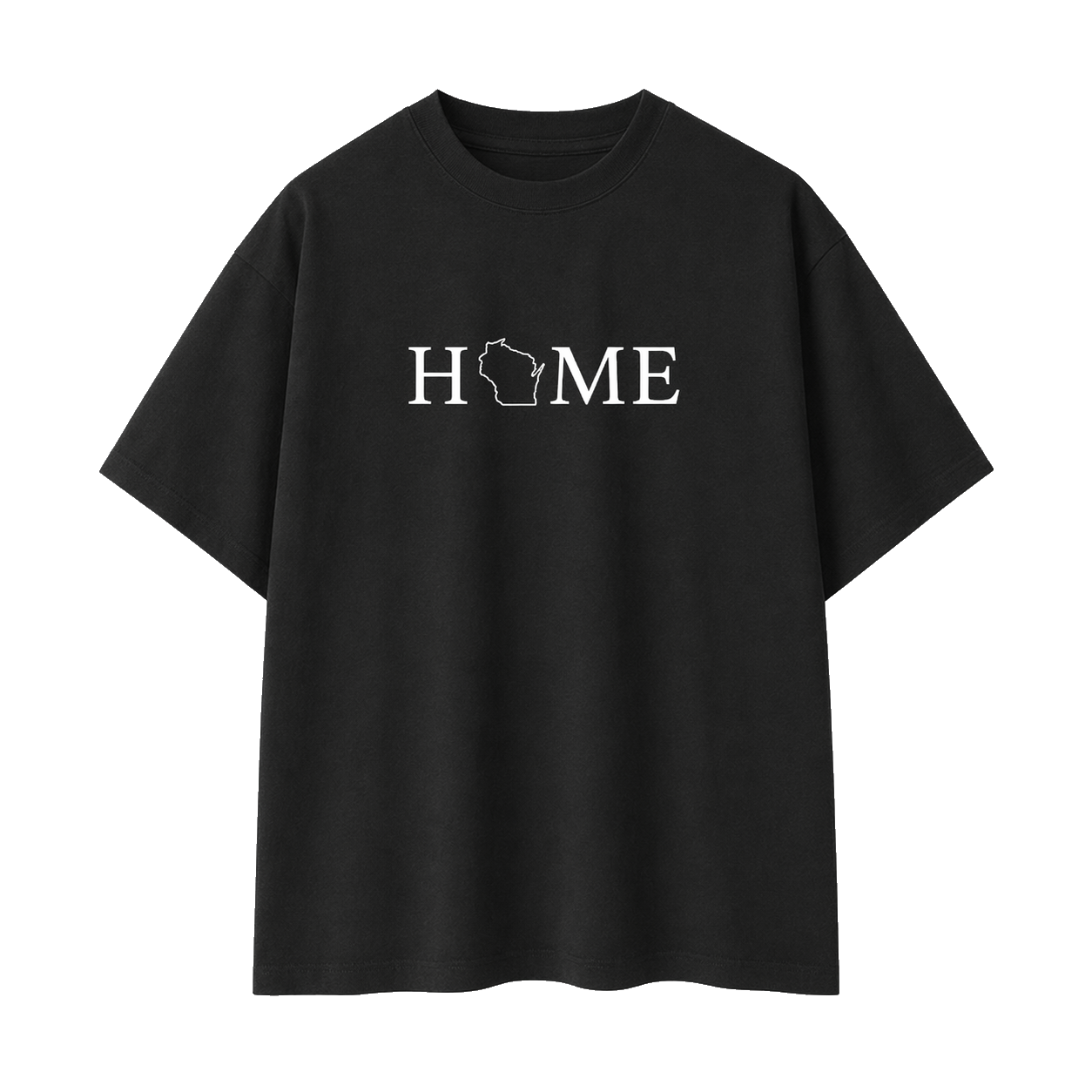 Collection 5 Wisconsin Essential Cotton T-Shirt - Black front